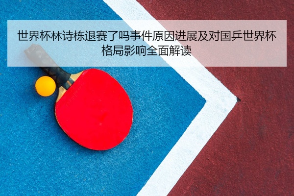 世界杯林诗栋退赛了吗事件原因进展及对国乒世界杯格局影响全面解读