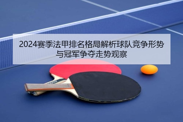 2024赛季法甲排名格局解析球队竞争形势与冠军争夺走势观察